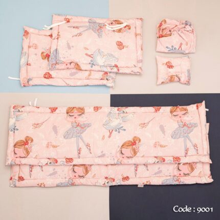 طقم جوانب السرير فايبر  -مع مخدة و ملاية بأستك محكم